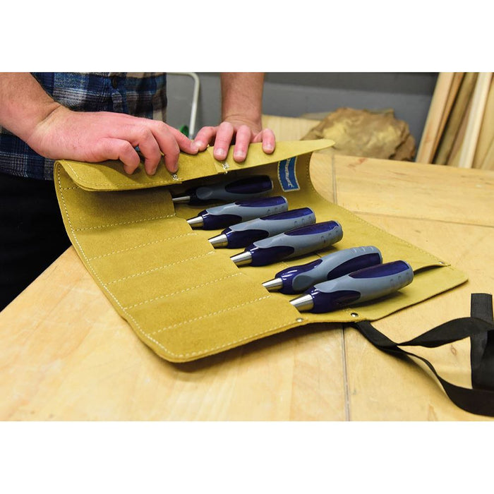 Silverline Chisel & Tool Roll 8 Pocket 440 x 380mm Silverline - Dynamic Drive