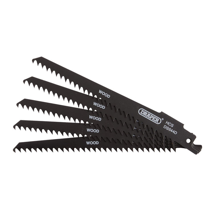 Draper Reciprocating Saw Blades for Wood and Plastic Cutting, 150mm, 6tpi (Pack Draper - Dynamic Drive