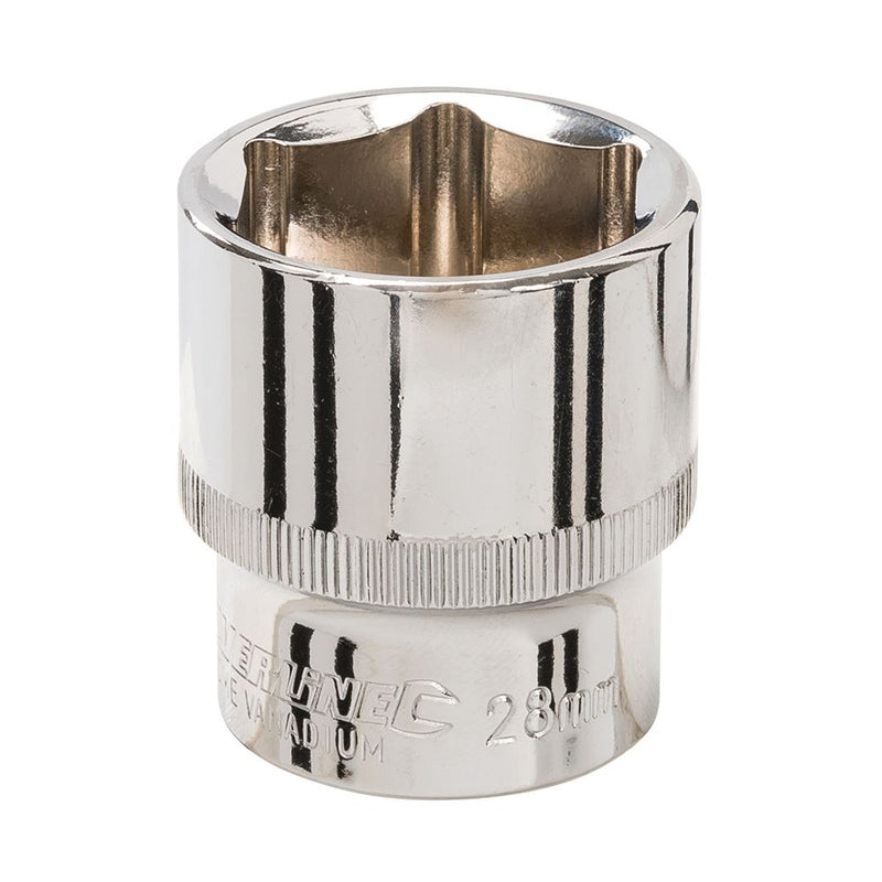 Silverline Socket 1/2" Drive 6pt Metric 28mm Silverline - Dynamic Drive