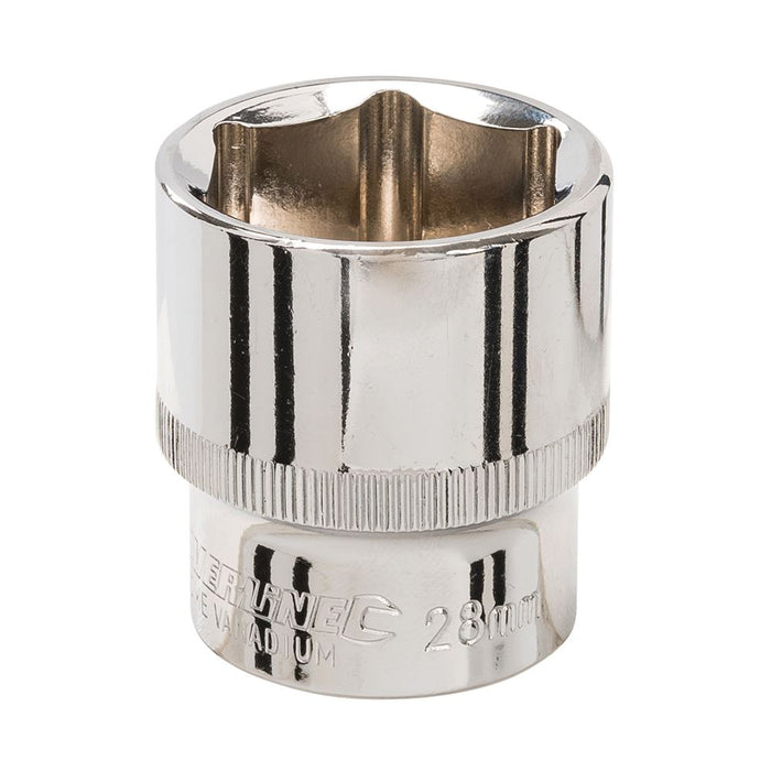 Silverline Socket 1/2" Drive 6pt Metric 28mm Silverline - Dynamic Drive