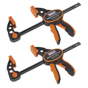 Sealey Quick Bar Clamp 150mm 2pc Set QBC1502 Sealey - Dynamic Drive