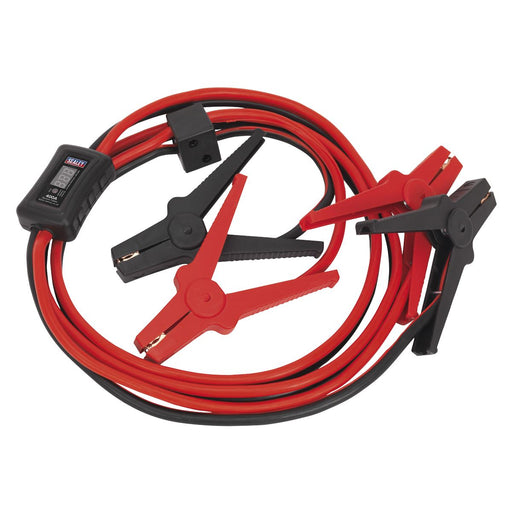 Sealey Booster Cables Car Van Jump Leads 3m 400Amp Surge Protection LED Display Sealey  - Dynamic Drive