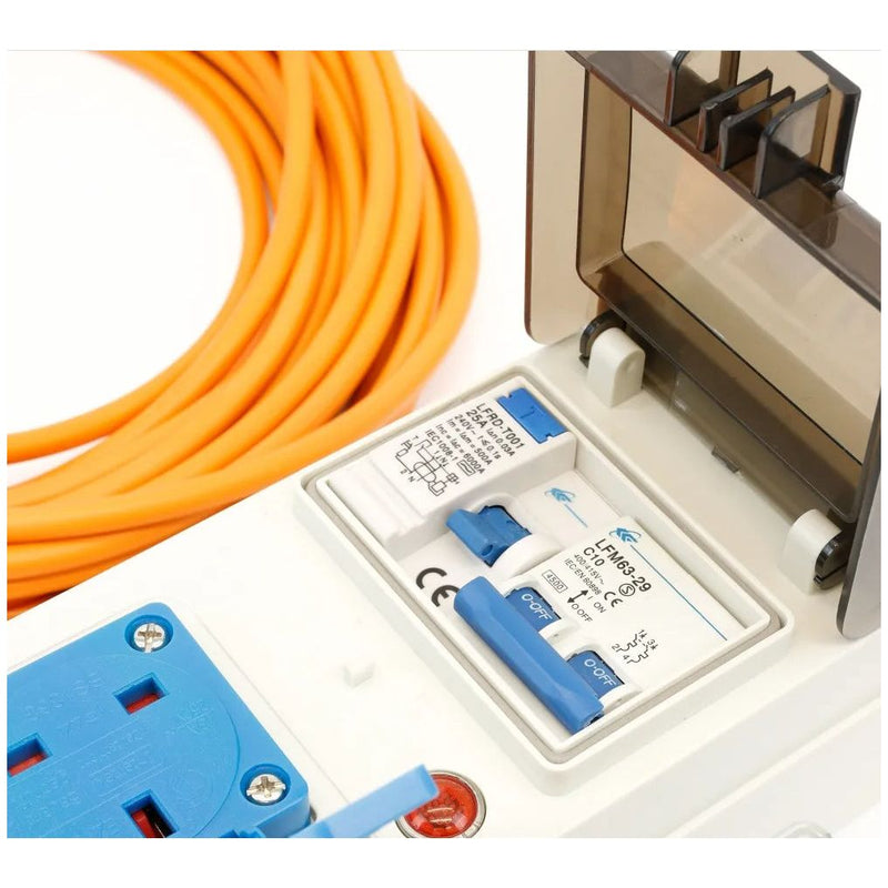 Caravan Camping 5 Way Mobile Mains USB Power Hookup Extension Lead RCD Unit C429 Leisurewize  - Dynamic Drive