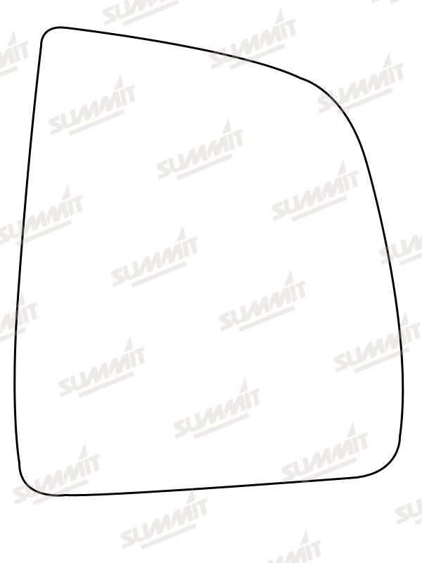 Summit Stick-On Commercial Mirror Glass fits Fiat Dobl?? RHS Summit - Dynamic Drive