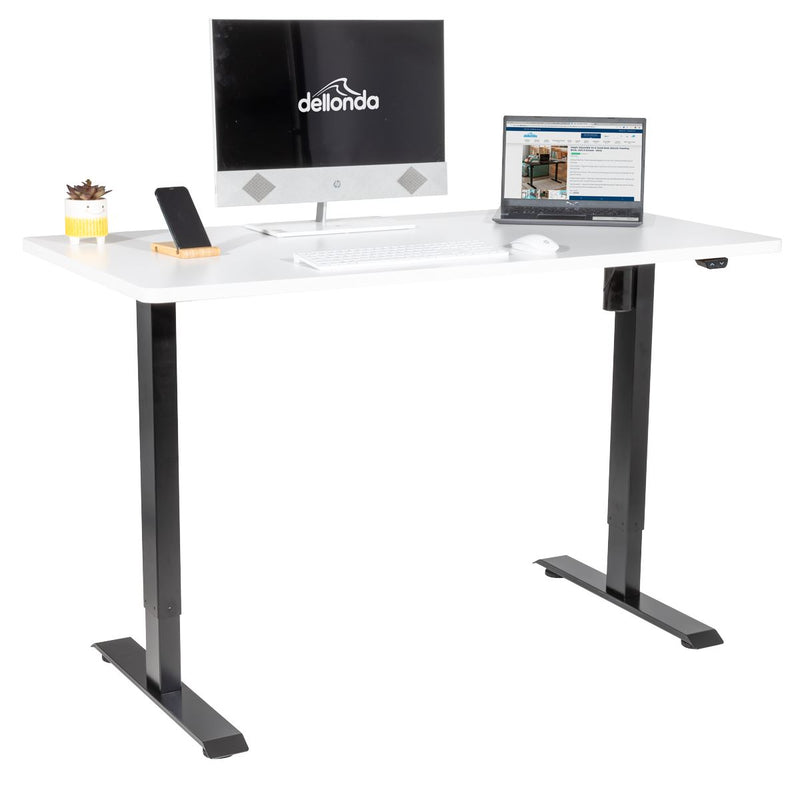 Dellonda Single Motor Adjustable-Height Electric Sit/Stand Desk - White Desktop Dellonda - Dynamic Drive