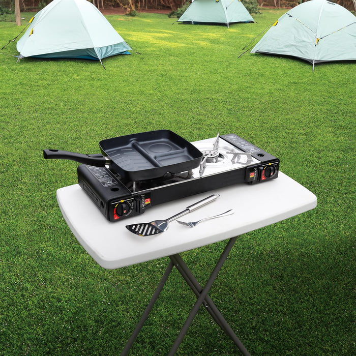 Leisurewize No Stick Tri Cooking Pan, 3 Sections Leisurewize - Dynamic Drive