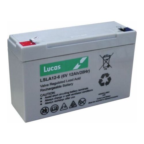 6V 12Ah (10ah) RECHARGABLE Battery, PEG PEREGO, FEBER, INDUSA -ELECTRIC TOY CARS Lucas  - Dynamic Drive