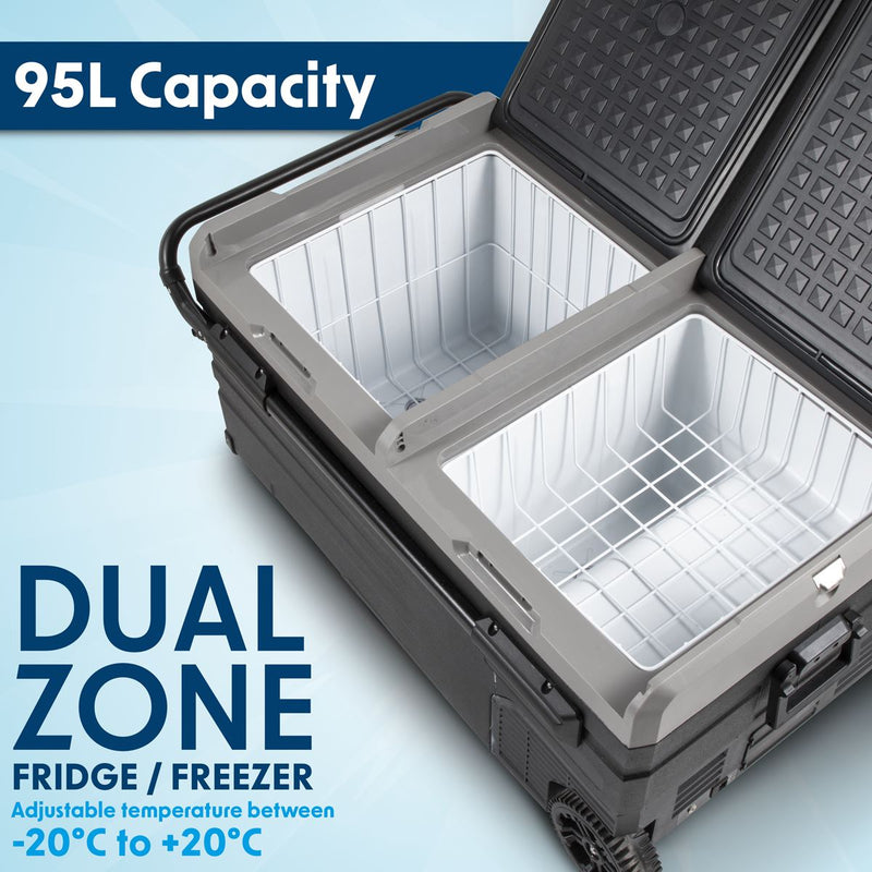 Dellonda Portable Fridge Freezer/Cool Box with LED Display 95L DL128 Dellonda - Dynamic Drive