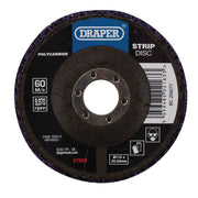 Draper Polycarbide Strip Disc, 115mm, 22.23mm, 180 Grit, Purple 37608 Draper - Dynamic Drive