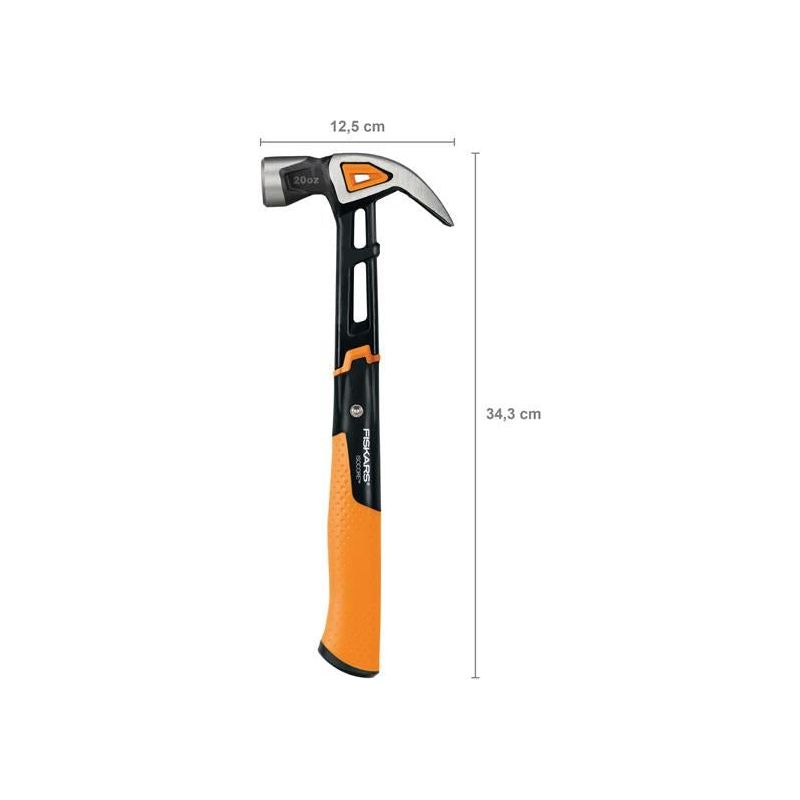 Fiskars IsoCore Curved Finishing Hammer 570g (20oz) Fiskars - Dynamic Drive