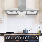 Baridi Cooker Hood with Carbon Filters 90cm - Stainless Steel DH127 Baridi - Dynamic Drive