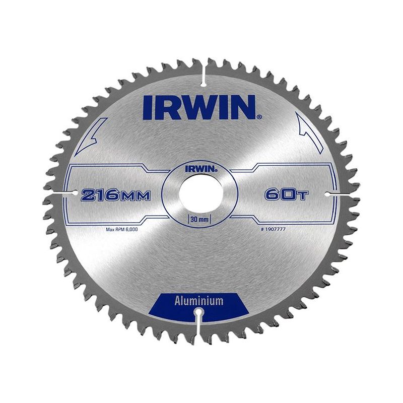 Irwin® Professional Aluminium Circular Saw Blade 216 x 30mm x 60T TCG IRWIN® - Dynamic Drive