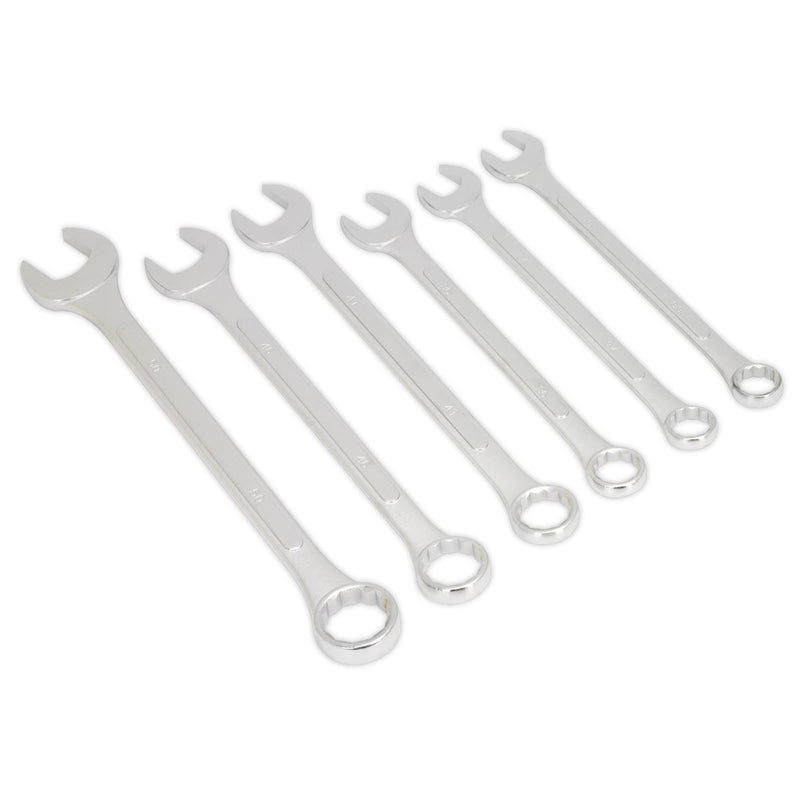 Sealey Combination Spanner Set 6pc Super Jumbo Metric Siegen by Sealey - Dynamic Drive