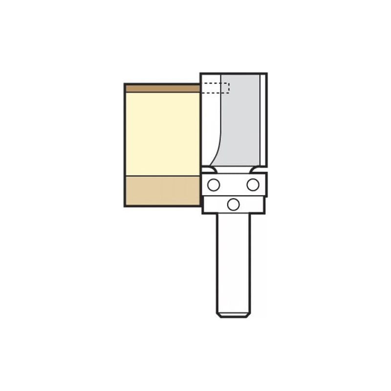 Trend 46/90 x 1/4 TCT 90° Shank Mounted Template Profiler 15.9 x 25mm Trend - Dynamic Drive