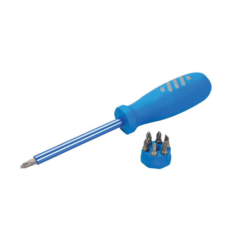 Silverline Multi-Bit Screwdriver with Telescopic Pick-Up Magnet 7 Driver Bits Silverline - Dynamic Drive