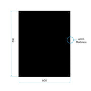 Baridi Splashback for Cooker Hoods 60 x 75cm - Black DH194 Baridi - Dynamic Drive