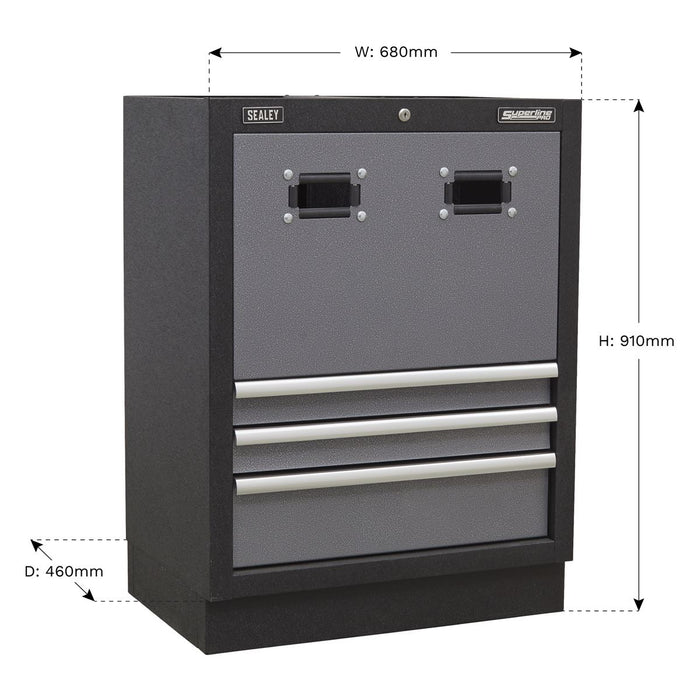 Sealey Modular Reel Cabinet 680mm APMS63 Sealey - Dynamic Drive