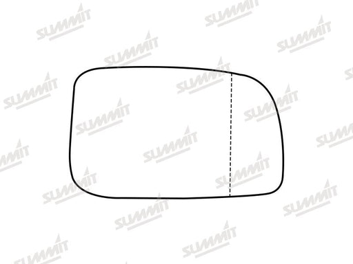 Summit Stick-On Standard Mirror Glass fits Daihatsu Sirion 07 to 14 RHS Summit - Dynamic Drive