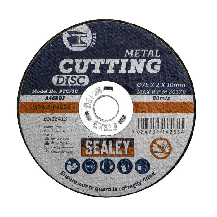 Sealey Cutting Disc75 x 2mm 10mm Bore PTC/3C Sealey - Dynamic Drive
