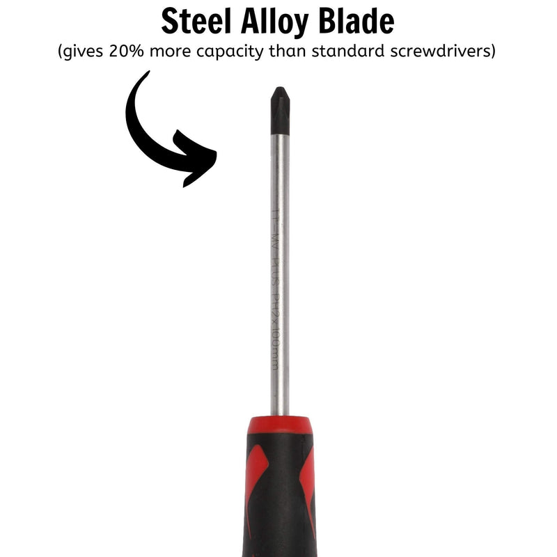 Teng Tools PH Screwdriver PH2 x 100mm L Teng Tools - Dynamic Drive