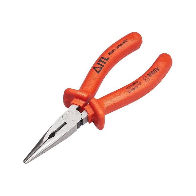 Itl Insulated Insulated Snipe Nose Pliers 150mm ITL Insulated - Dynamic Drive