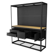 Sealey Heavy-Duty Modular Workbench & Racking Kit with 3 Storage Units Sealey - Dynamic Drive