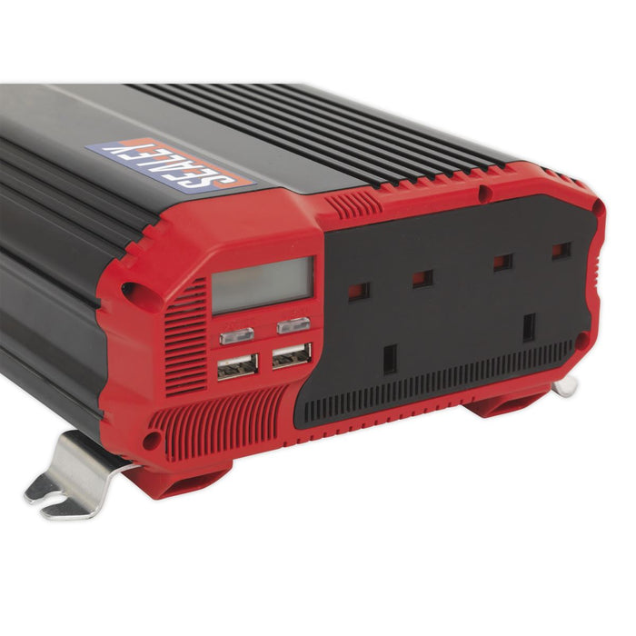 Sealey Power Inverter Modified Sine Wave 1500W 12V DC 230V ~ 50Hz PI1500 Sealey - Dynamic Drive