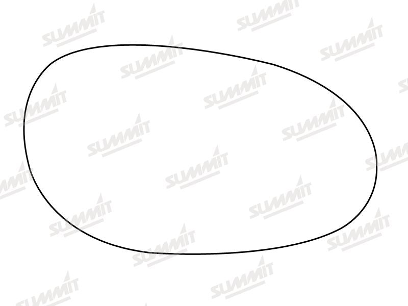 Summit Stick-On Aspheric Mirror Glass fits MCC Smart Car LHS Summit - Dynamic Drive