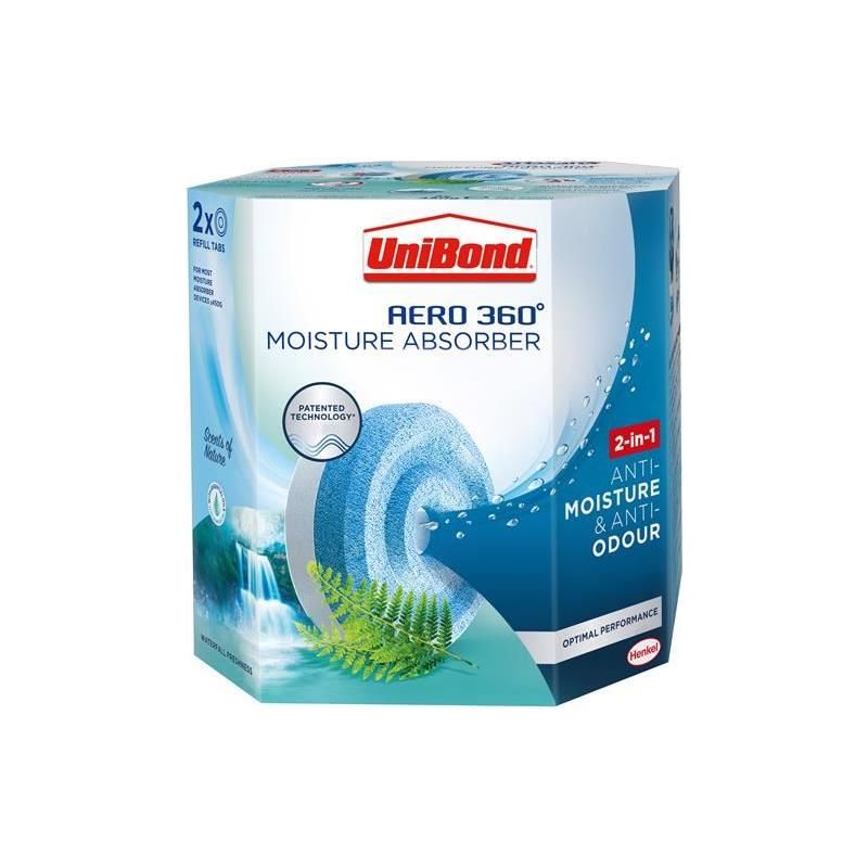Unibond AERO 360º Moisture Absorber Waterfall Freshness Refills (Pack 2) UniBond - Dynamic Drive