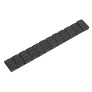 Sealey Wheel Weight 5g Adhesive Zinc Plated Steel Black Strip of 12 Pack of 50 Sealey - Dynamic Drive