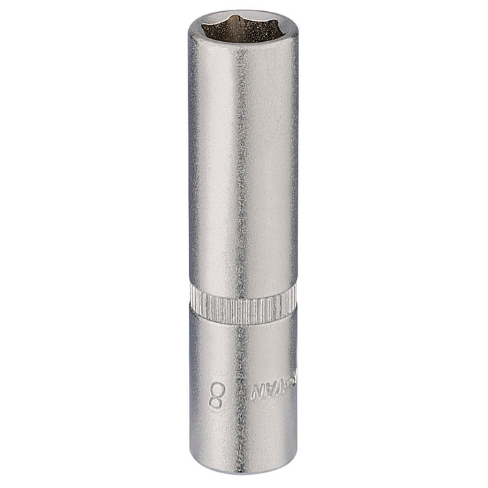 Draper Elora Deep Socket, 1/4" Sq. Dr., 8mm 58728 Draper - Dynamic Drive