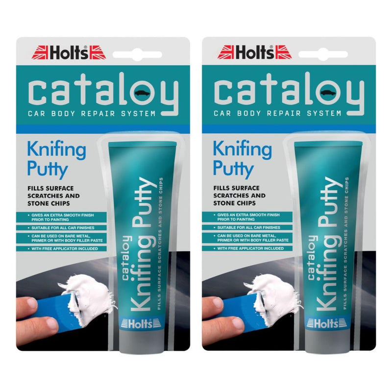 2 x Holts Cataloy Knifing Putty Car Bodywork Filler Scratch Chips Repair Paste Holts - Dynamic Drive