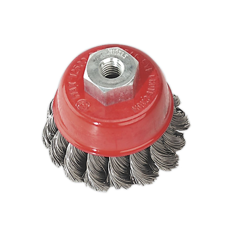 Sealey Twist Knot Wire Cup Brush65mm M10 x 1.5mm TKCB65 Sealey - Dynamic Drive