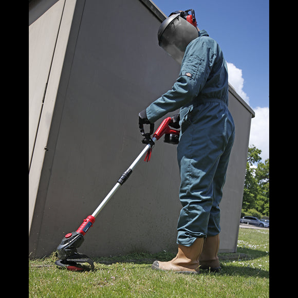 Sealey Cordless Grass Strimmer 20V Lawn Cutter Garden 4Ah Battery and Charger Sealey  - Dynamic Drive