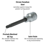 Teng Tools 1/2" Long TX Bit Socket TX40 Teng Tools - Dynamic Drive