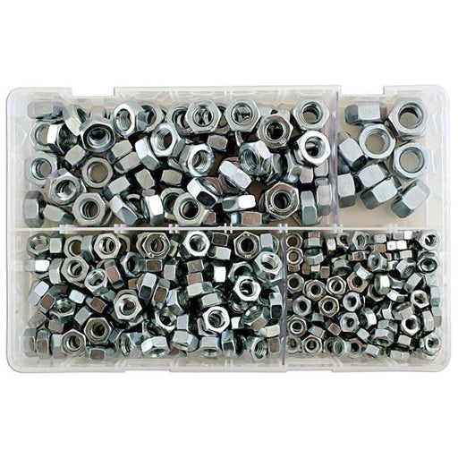 Connect Assorted mm Plain Steel Nuts Box 370pc 31860 Tool Connection - Dynamic Drive