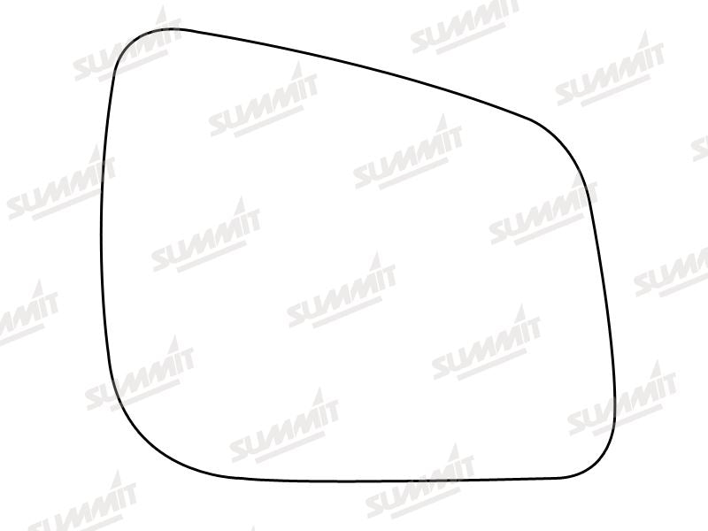 Summit Stick-On Aspheric Mirror Glass fits Mercedes A B Class 09 on RHS Summit - Dynamic Drive