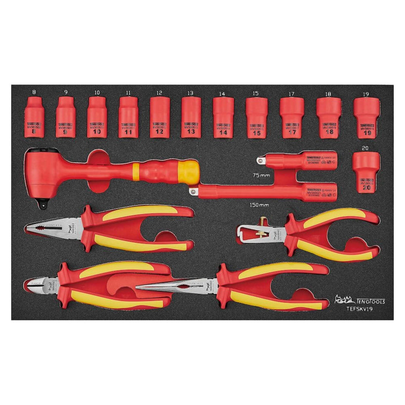 Teng Tools MECCA PRO TC-6T FOAM Electrician Tool Kit 37 Pieces Teng Tools - Dynamic Drive