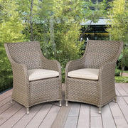 Dellonda Chester Rattan Wicker Outdoor Garden Dining Chairs 2pc DG64 Dellonda - Dynamic Drive
