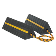 Sealey Heavy-Duty Rubber Wheel Chocks Pair WC11 Sealey - Dynamic Drive