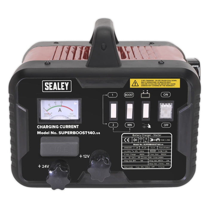 Sealey Starter/Charger 140/21A 12/24V 230V SUPERBOOST140 Sealey - Dynamic Drive