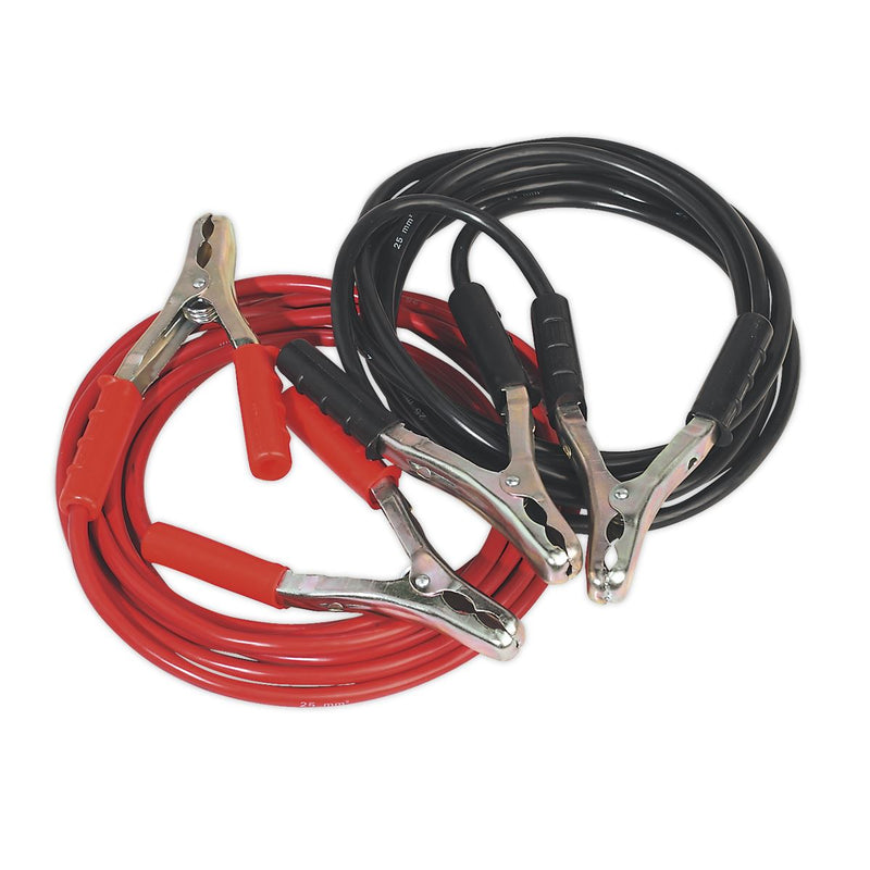 Sealey Booster Cables 25mmï x 5m Copper 600A BC/25/5 Sealey - Dynamic Drive