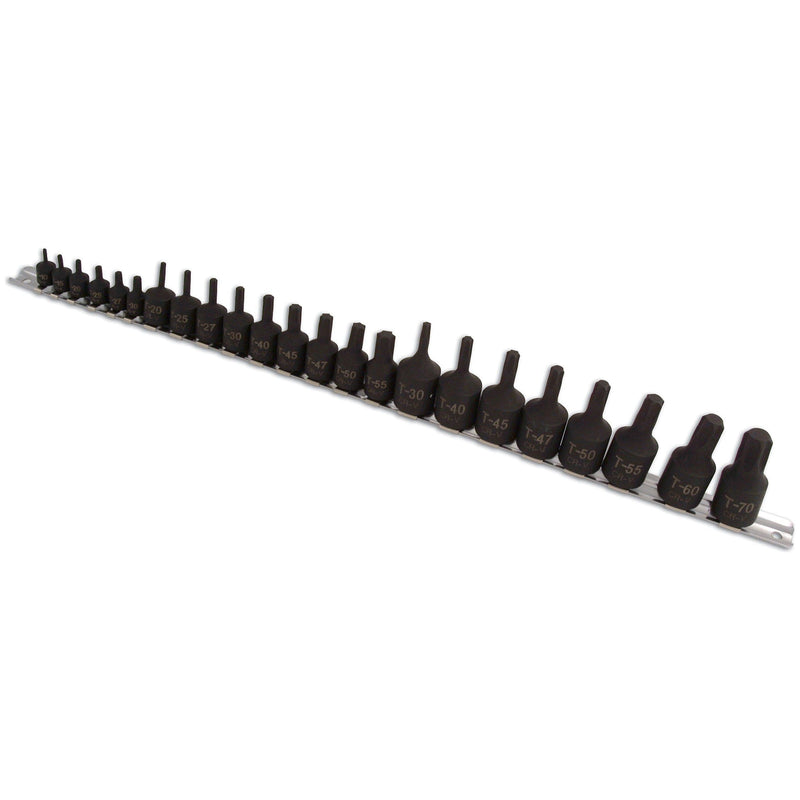 Laser Star Socket Bit Set 1/4"D, 3/8"D, 1/2"D 23pc 3929 Laser - Dynamic Drive