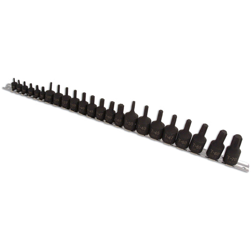 Laser Star Socket Bit Set 1/4"D, 3/8"D, 1/2"D 23pc 3929 Laser - Dynamic Drive