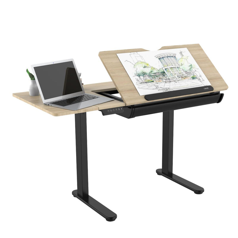 Dellonda Single Motor Ultra-Quiet Electric Adjustable Drawing Table Dellonda - Dynamic Drive