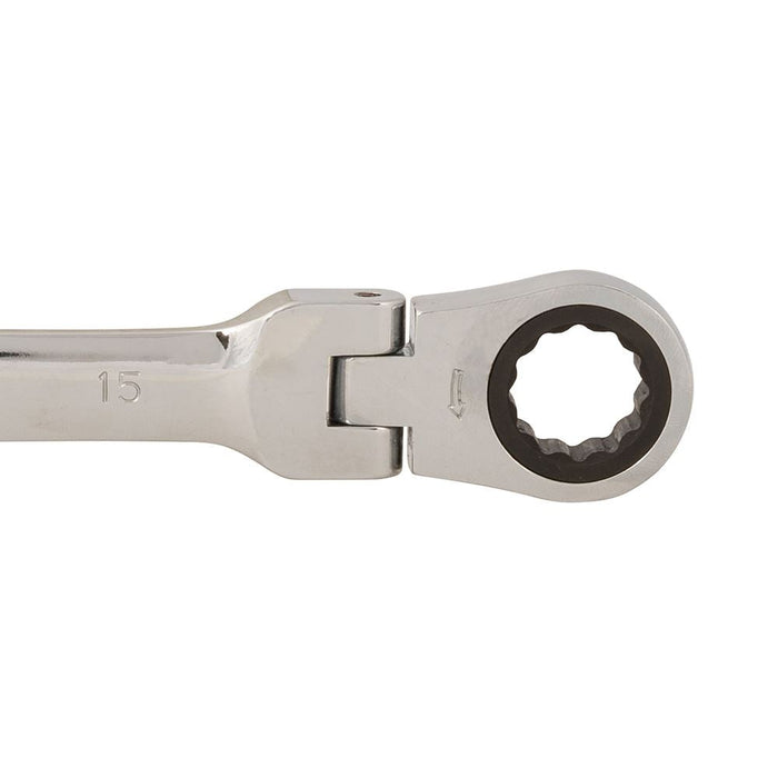 Silverline Flexible Head Ratchet Spanner 15mm Silverline - Dynamic Drive