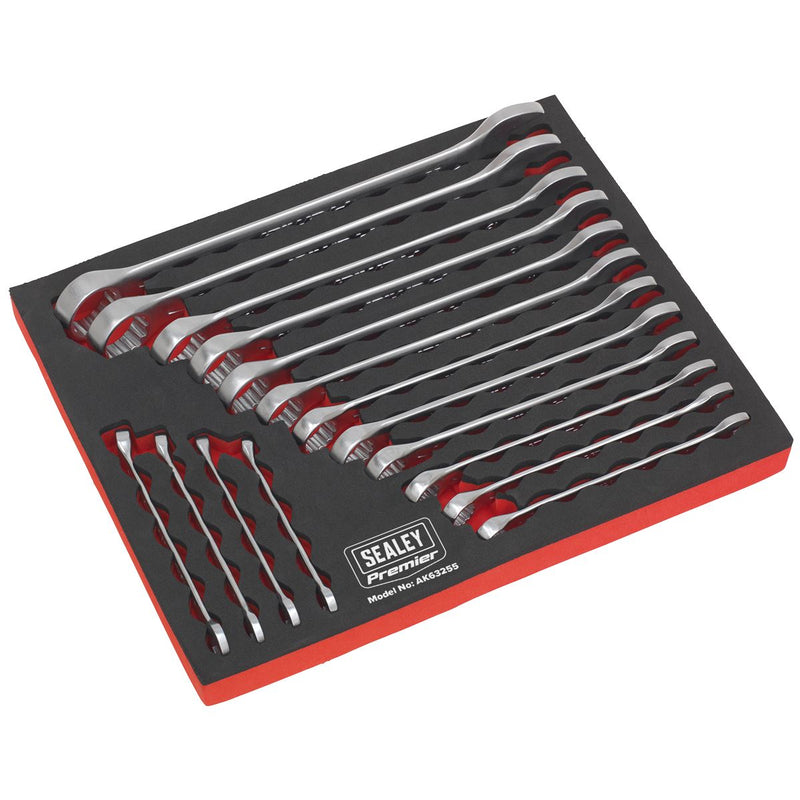 Sealey Combination Spanner Set 16pc Metric AK63255 Sealey - Dynamic Drive