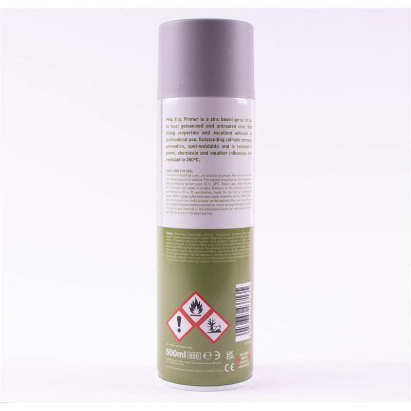 2x Autotek Professional Zinc Primer 500ml Spray Paint High Coverage Autotek - Dynamic Drive