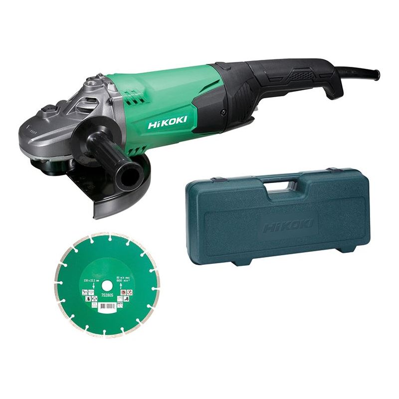Hikoki G23STCD/J2 Angle Grinder 230mm Diamond Blade & Case 2000W 110V HiKOKI - Dynamic Drive