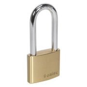 Sealey Brass Body Padlock Long Shackle 50mm PL102L Sealey - Dynamic Drive